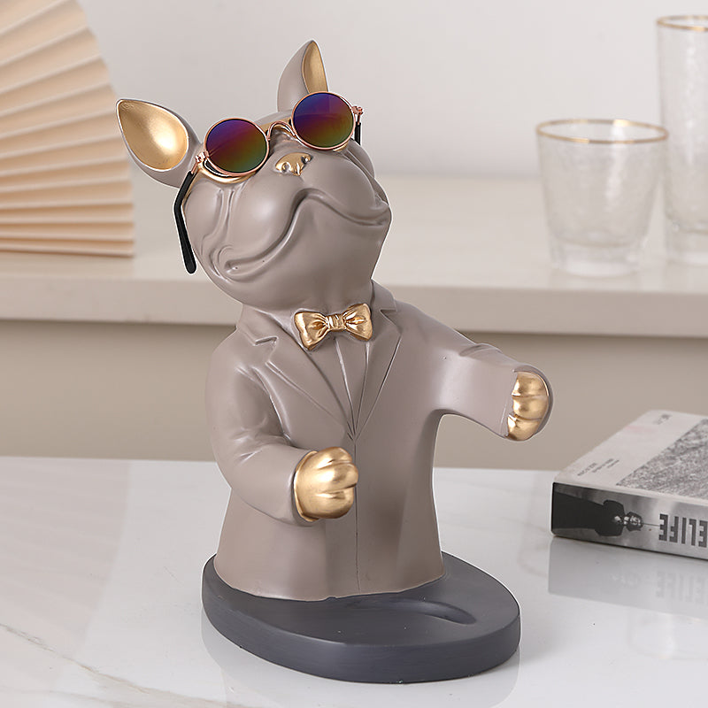 Hunde-Figur Weinglashalter – Stilvolles Tischaccessoire für Hundeliebhaber | Dekorative Weinhalterung