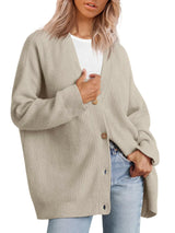 Ladies Cashmere Cardigan with V-neck - Sylvie