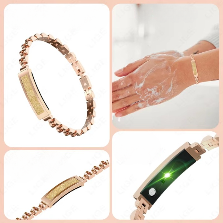 Enhanced Product Title: **Elegantes Edelstahl-Kettenarmband mit integriertem Fitness-Tracker – Stilvoller Schmuck für aktive Lebensstile** 

This title includes relevant keywords while emphasizing both the elegance and functionality of the product, making