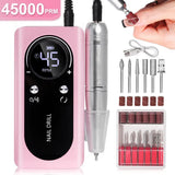 Electric Nail Drill – 45,000 RPM, USB-C Rechargeable & 6 Milling Heads