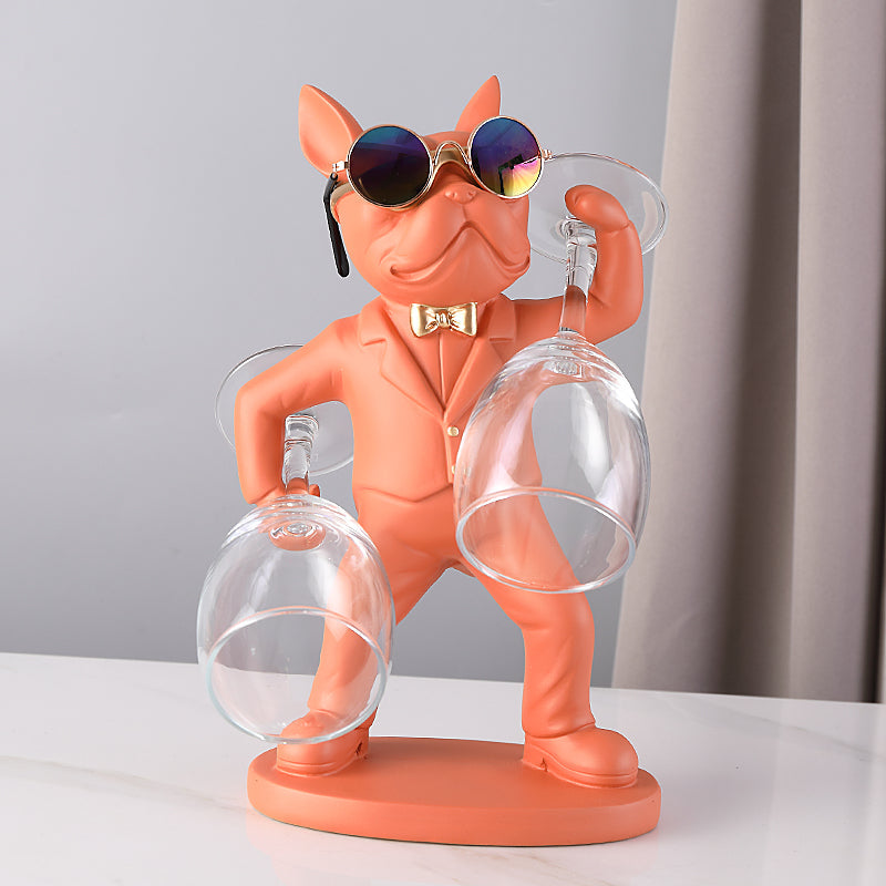 Hunde-Figur Weinglashalter – Stilvolles Tischaccessoire für Hundeliebhaber | Dekorative Weinhalterung