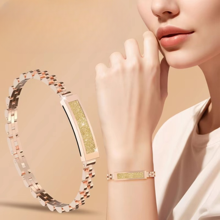 Enhanced Product Title: **Elegantes Edelstahl-Kettenarmband mit integriertem Fitness-Tracker – Stilvoller Schmuck für aktive Lebensstile** 

This title includes relevant keywords while emphasizing both the elegance and functionality of the product, making