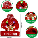 LED Light Up Christmas Hat - Festive Holiday Headwear for Parties & Celebrations
