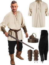 Men 4 Piece Halloween Medieval Party Costumes