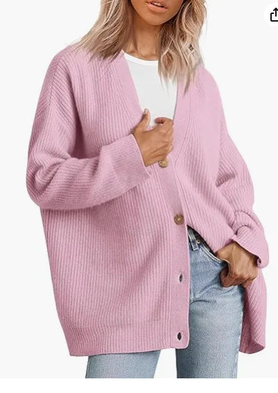 Ladies Cashmere Cardigan with V-neck - Sylvie