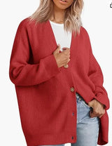 Ladies Cashmere Cardigan with V-neck - Sylvie
