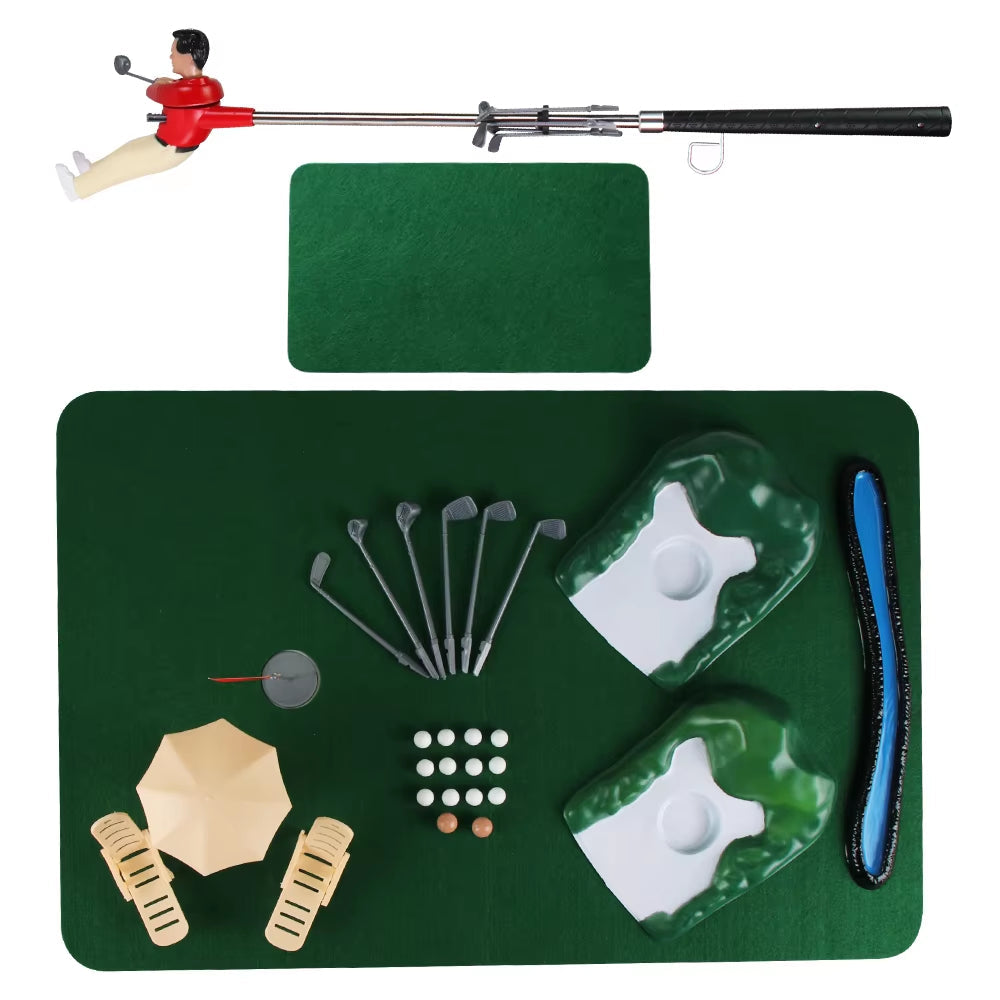 Indoor Mini Golf Set – 6 Interchangeable Clubs, Adjustable Course & Obstacles, Kids & Adults