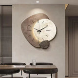 Moon Wall Clock – Plastic & Glass, 30/40cm, Battery-Powered Beige & Gold
