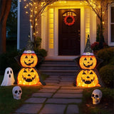 Collapsible Lighted Halloween Pumpkin Decoration, Indoor and Outdoor