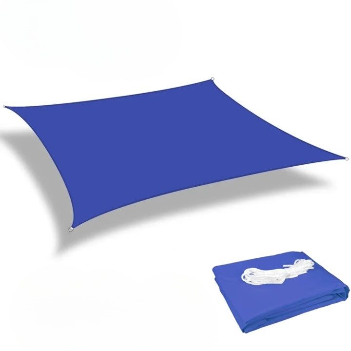 Rectangular Waterproof Sun Shade Sail – PU-Coated Polyester, UV Protection, 200×300 to 300×600cm