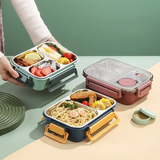 Lunchbox Edelstahl 3-geteilt mit Heizfunktion