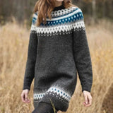 Althea Vintage Icelandic Sweater - Cozy Knit Pullover for Classic Style