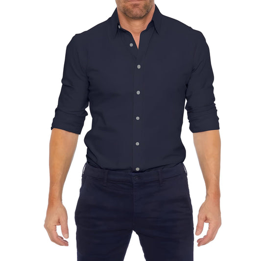 Oliver wrinkle-free shirt in Navy