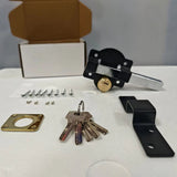 Garden Gate Bolt Lock with Key – Rustproof Iron & Weatherproof Spring Latch