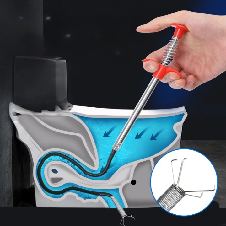 Drain Cleaner Hook Tool – Flexible Stainless Steel, 60cm Reach, Chemical-Free Hair Remover
