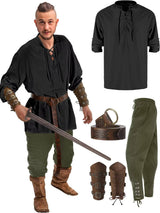 Men 4 Piece Halloween Medieval Party Costumes