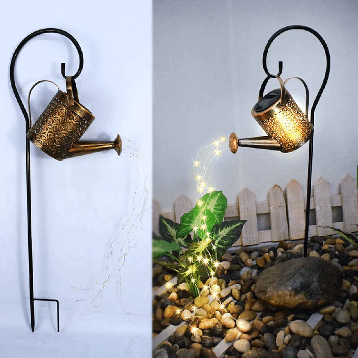 Enhanced Product Title: "Solar Gartenlampe mit Regengeräusch – Dekorative Gießkanne für Gartenbeleuchtung" 

This title includes relevant keywords while providing a clear description of the product's features and design, making it more appealing for Googl