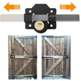 Garden Gate Bolt Lock with Key – Rustproof Iron & Weatherproof Spring Latch