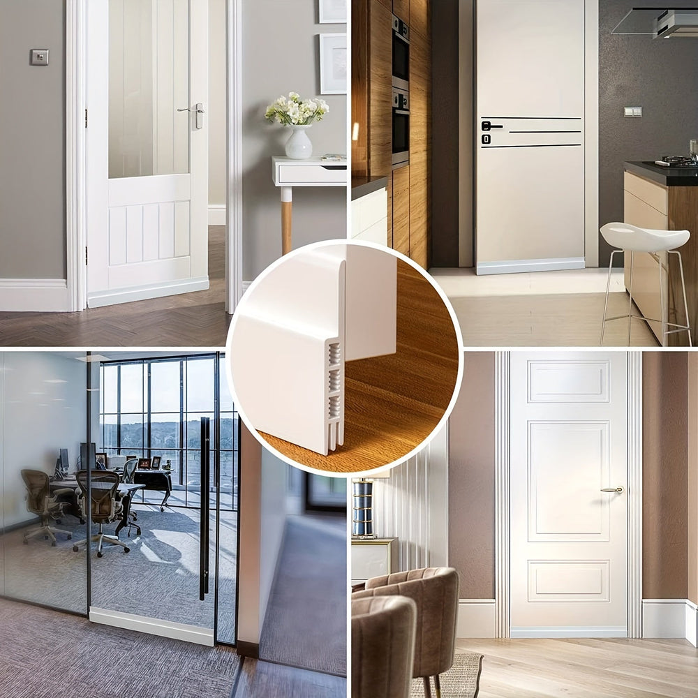 Premium Silicone Door Draft Stopper - Strong Adhesive Door Sweep for Sound Insulation & Energy Efficiency
