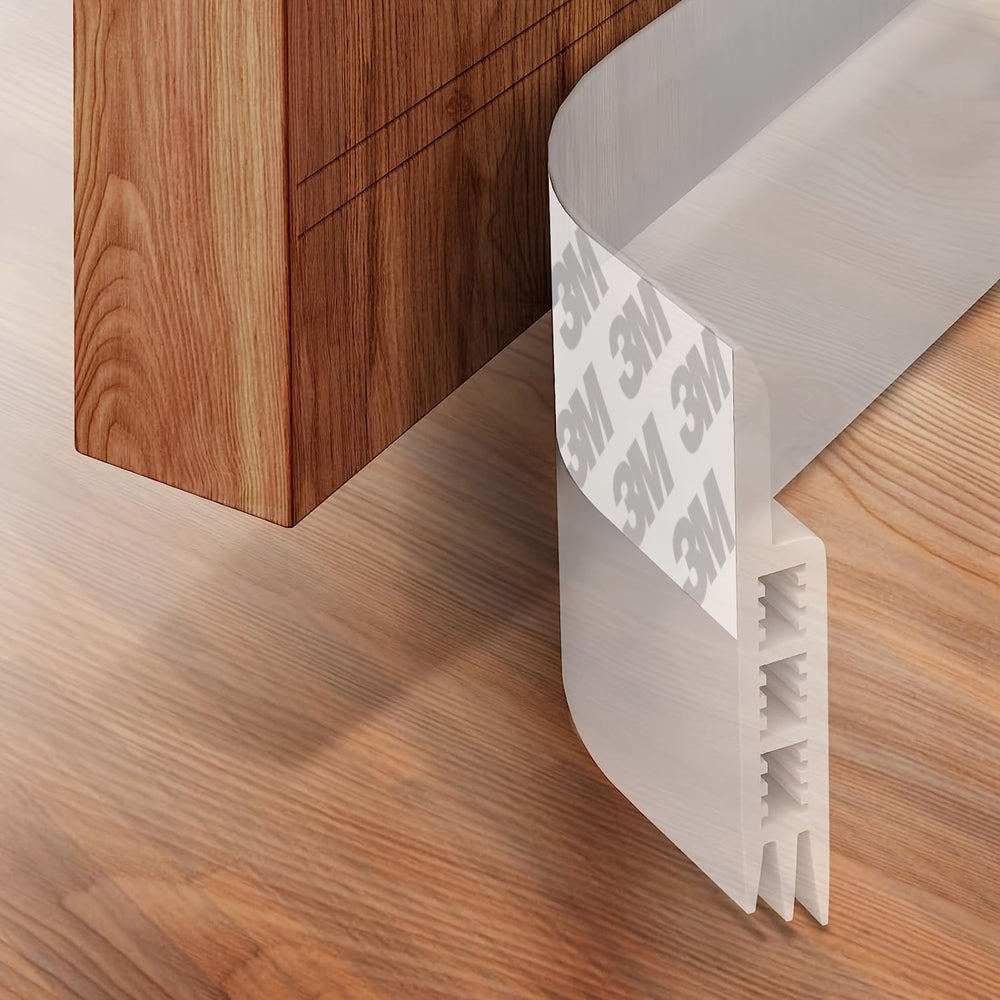 Premium Silicone Door Draft Stopper - Strong Adhesive Door Sweep for Sound Insulation & Energy Efficiency