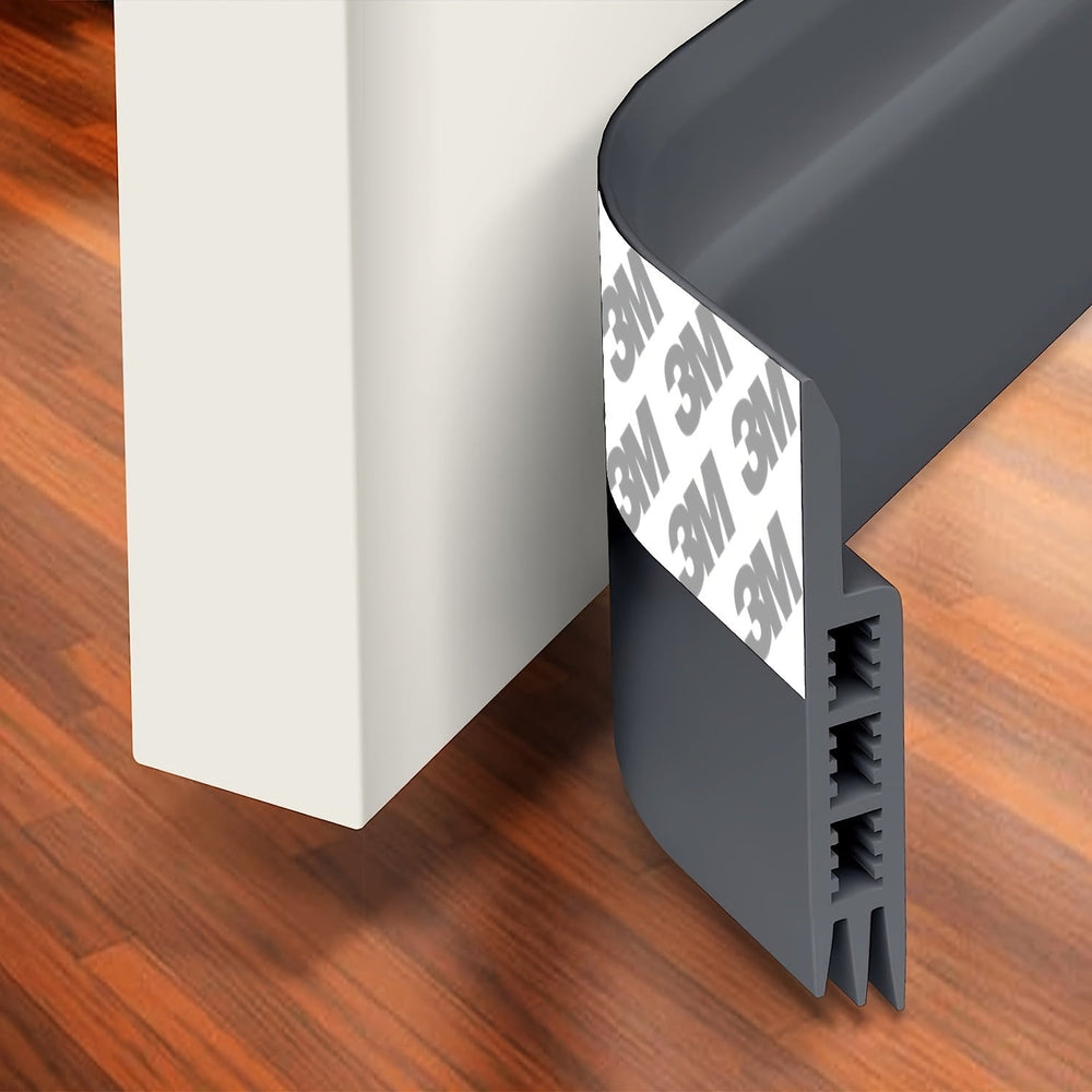 Premium Silicone Door Draft Stopper - Strong Adhesive Door Sweep for Sound Insulation & Energy Efficiency