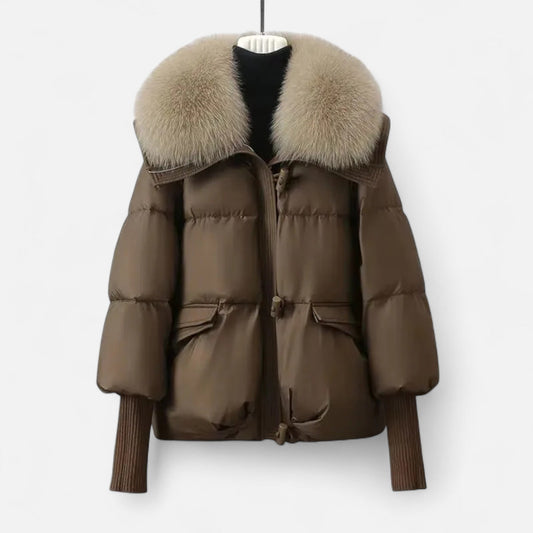 Women's relaxed puffer jacket, view 1