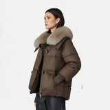 Women's relaxed puffer jacket, view 2