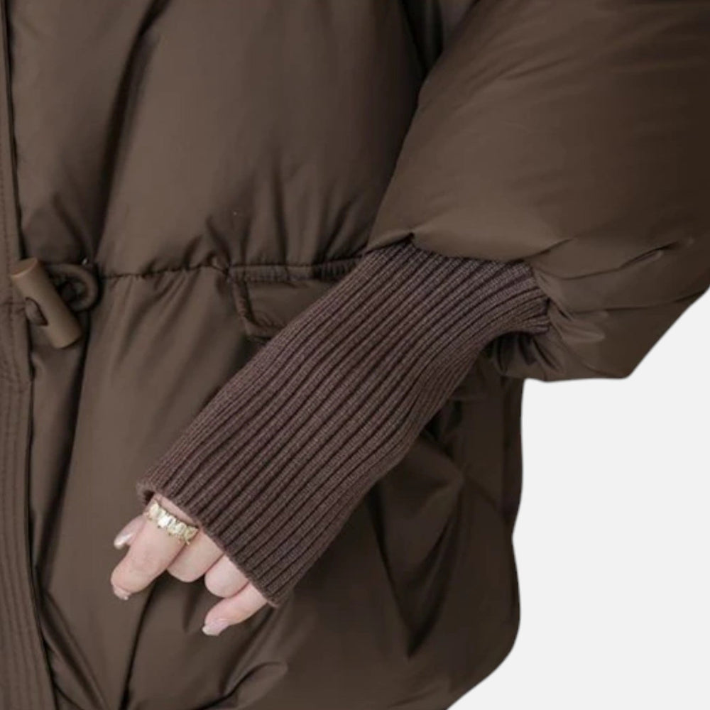 Women's relaxed puffer jacket, view 4
