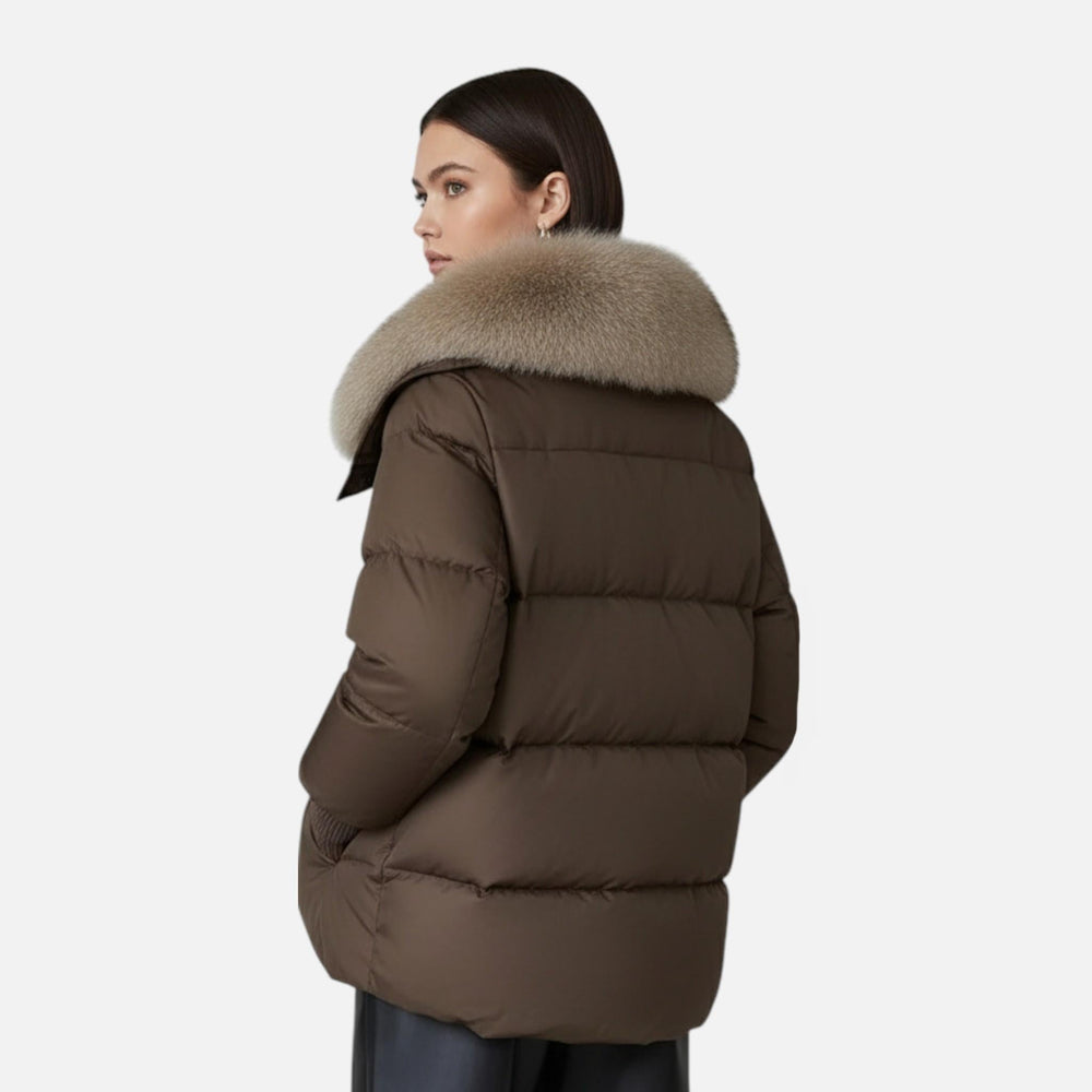Women's relaxed puffer jacket, view 5