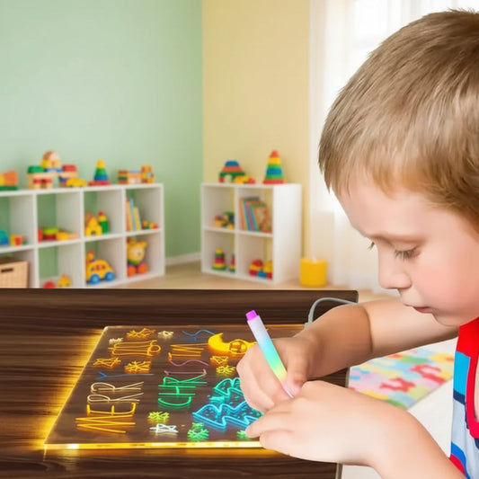 Kids Drawing Light Board – LED Lamp, Creative Learning Toy