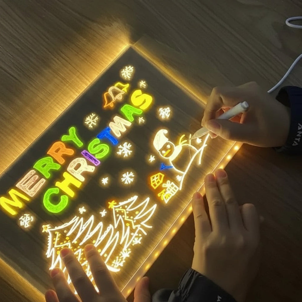 Kids Drawing Light Board – LED Lamp, Creative Learning Toy