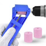 Enhanced Product Title: "Professional Drill Bit Sharpener - Precision Tool for Effortless Sharpening & Extended Bit Life" 

This title includes keywords that can help improve visibility in Google Shopping searches while clearly conveying the product's ben