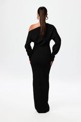 Women's Relaxed Fit Off-Shoulder Knit Dress - Casual Summer Fashion, Comfortable & Stylish