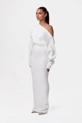 Women's Relaxed Fit Off-Shoulder Knit Dress - Casual Summer Fashion, Comfortable & Stylish