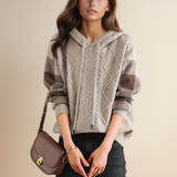 Enhanced Product Title: "FABIOLA™ Jacquard Hooded Pullover - Stylish & Cozy Women's Sweater" 

This title includes relevant keywords for better visibility in Google Shopping while clearly describing the product.