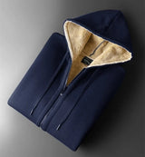 Plus-Size Cozy Lambskin Hooded Jacket for Winter - Warm & Stylish Outerwear