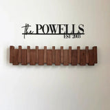 Elegant Musical Design Wooden Wall Coat Rack - Durable & Stylish Storage Solution