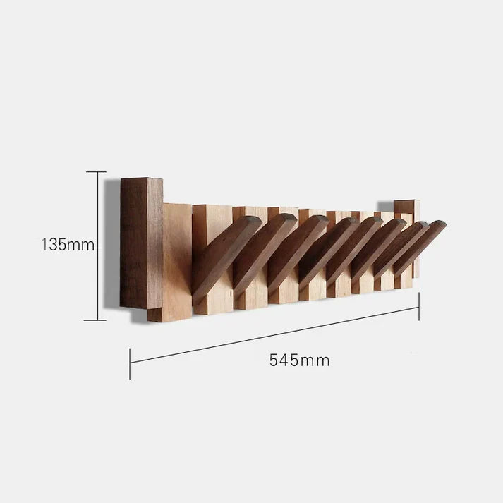 Elegant Musical Design Wooden Wall Coat Rack - Durable & Stylish Storage Solution
