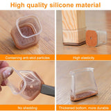 BowLift | Clear Silicone Chair Leg Caps with Integrated Felt Pads