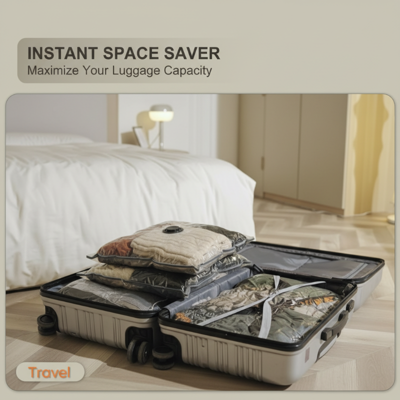 Vacuum Storage Bags – Cordless Pump, 4500Pa Suction & 3 Sizes