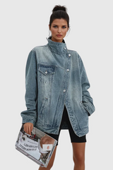 Enhanced Product Title: Bella™ Artistic Denim Jacket - Unique Designer Style for Creative Fashion Lovers

This title includes relevant keywords while maintaining clarity and appeal for potential buyers.