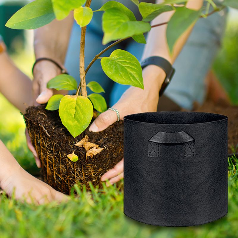 Felt Grow Bags – Breathable Fabric, Drainage & 4-26L with Handles