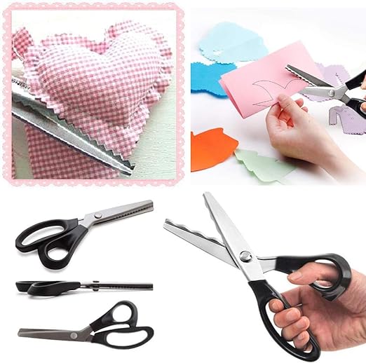Pinking Shears – Zigzag Blade, High-Carbon Steel, 23.5cm for Fabric & Crafts