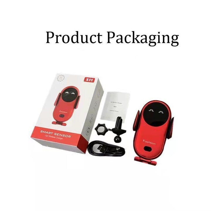 15W Wireless Car Charger Mount – Auto-Clamp, Qi Fast Charging & 360° Rotation