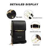 Women's Crossbody Bag – Touchscreen Window, RFID Protection & 3-in-1 Wear