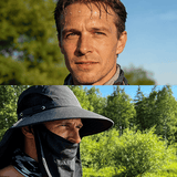 Unisex Wide-Brim Sun Hat – Detachable Neck Flap, Face Mask & Breathable Mesh