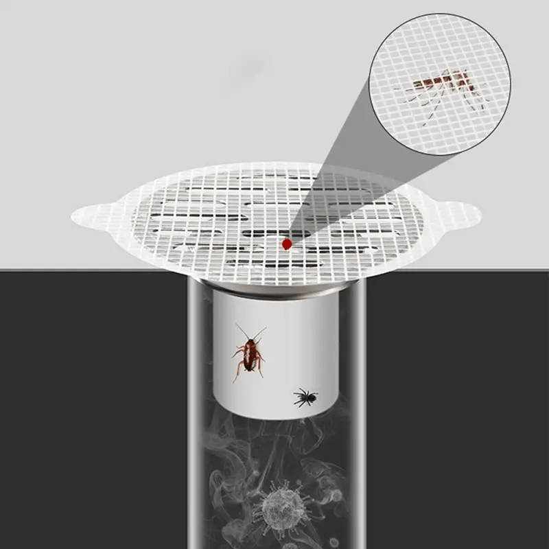 Disposable Drain Hair Catcher Stickers – 10-Pack, Waterproof Mesh & 10×10cm