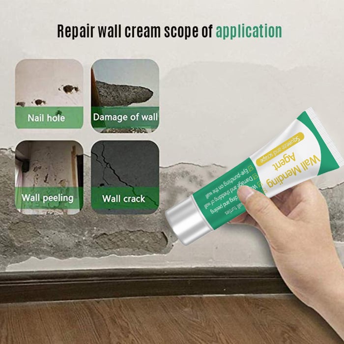 Waterproof Wall Repair Cream – 100ml, Fills Cracks & Holes, Sandable & Paintable