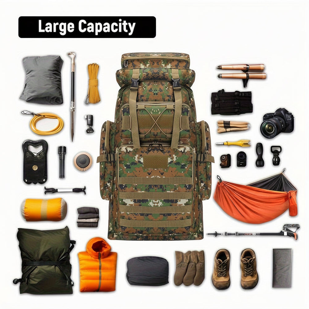 Large Capacity Hiking Backpack – Tactical Daypack for Outdoor Travel
