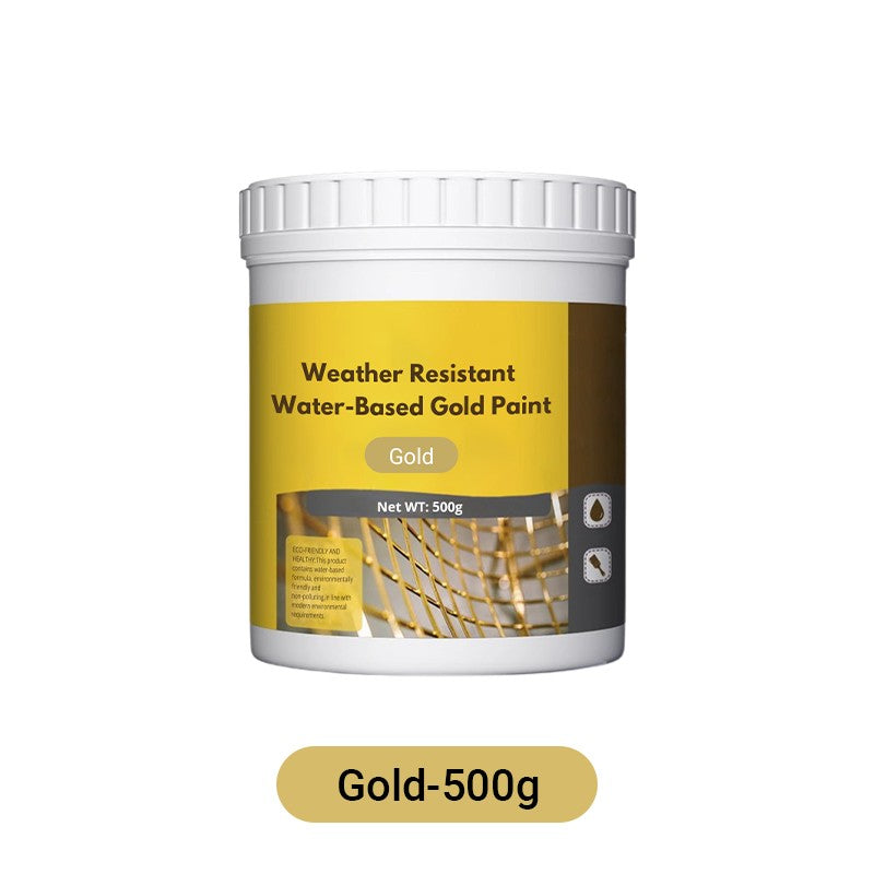 Metallic Gold Paint 500g – Water-Based, Weatherproof & Multi-Surface